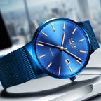 Nuevo reloj de malla impermeable ultrafino fresco