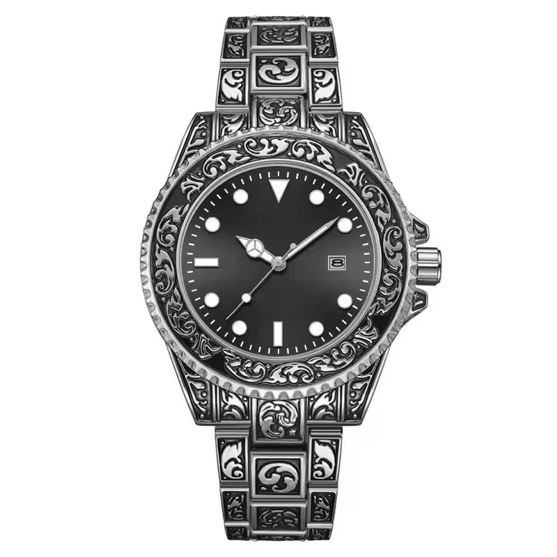 Reloj de Moda Unisex Estilo Vintage Dorado 1181