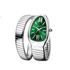 Reloj de moda pulsera de cabeza de serpiente de acero