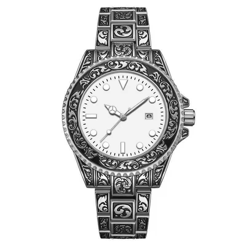 Reloj de Moda Unisex Estilo Vintage Dorado 1181