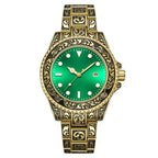 Reloj de Moda Unisex Estilo Vintage Dorado 1181