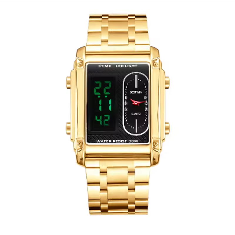 BESTWIN 126 Reloj de Cuarzo Unisex con Correa de Acero Inoxidable