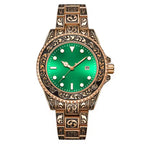 Reloj de Moda Unisex Estilo Vintage Dorado 1181