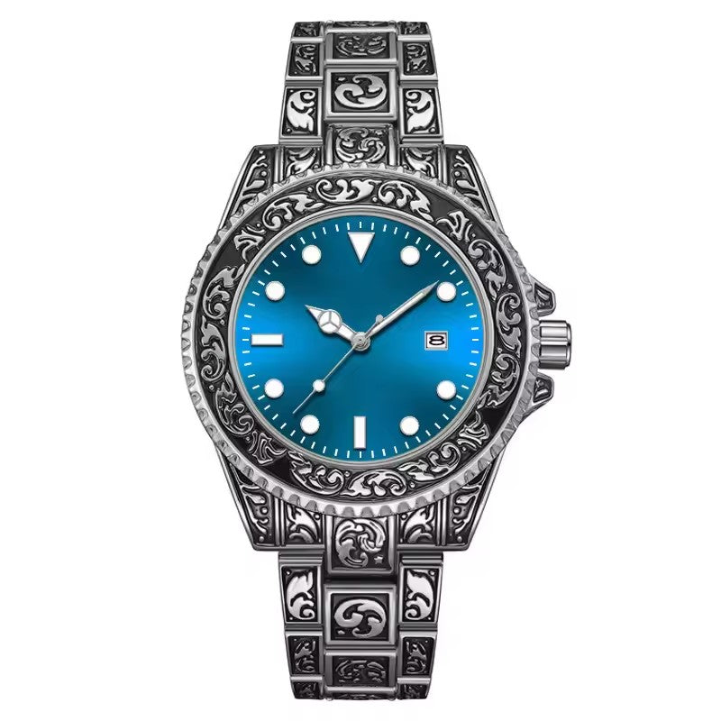Reloj de Moda Unisex Estilo Vintage Dorado 1181