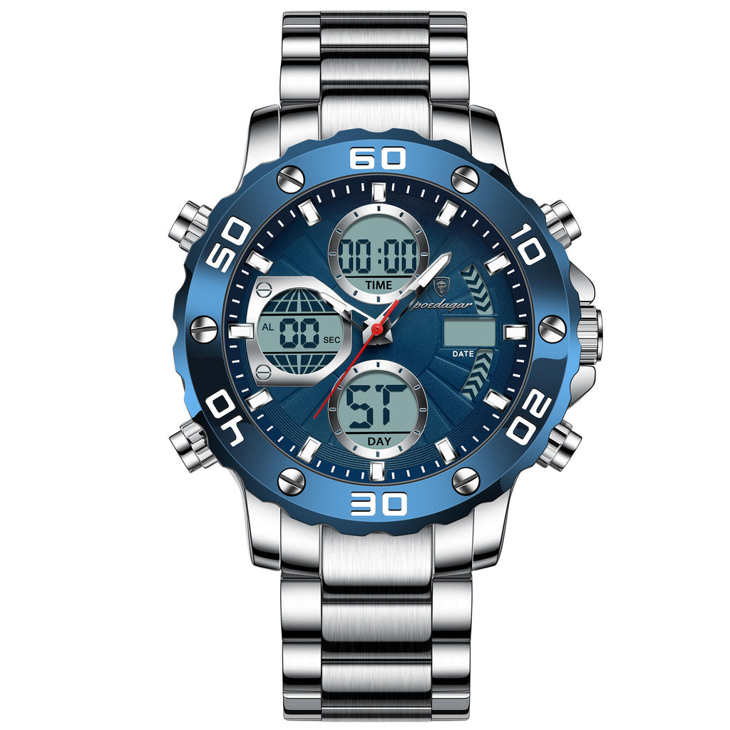 Reloj Dual Display para Hombre POEDAGAR E102