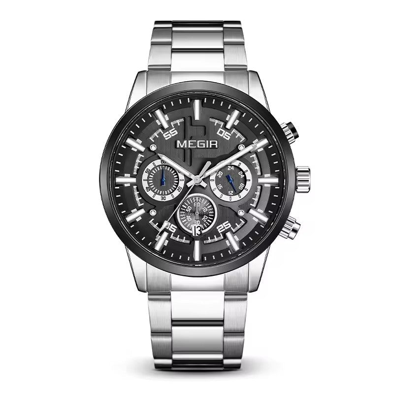 MEGIR 2220G Reloj Masculino de Cuarzo y Acero Inoxidable