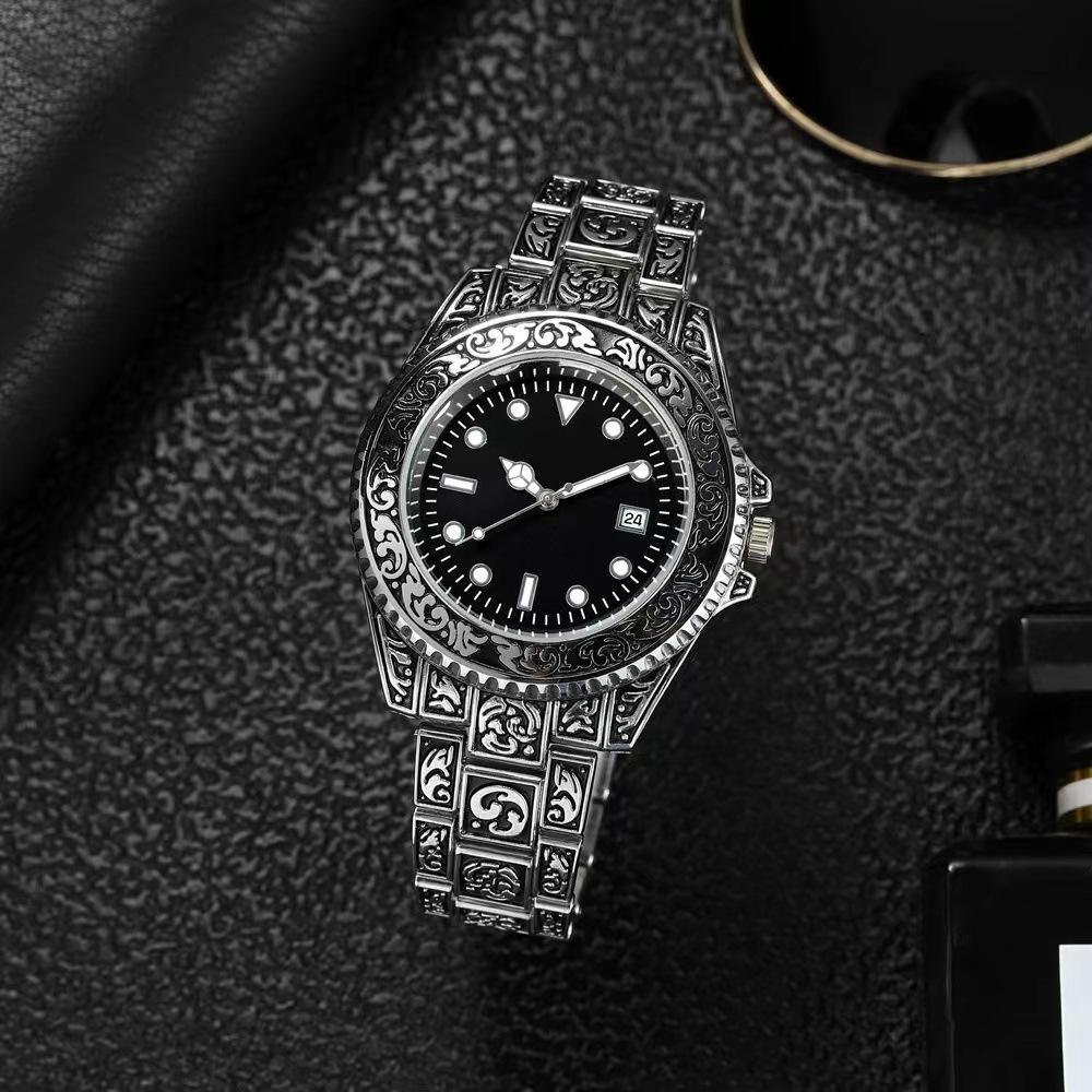 Reloj de Moda Unisex Estilo Vintage Dorado 1181
