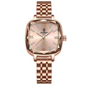 Reloj Femenino de Lujo con Diamantes y Acero Inoxidable POEDAGAR 712