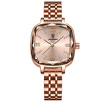 Reloj Femenino de Lujo con Diamantes y Acero Inoxidable POEDAGAR 712