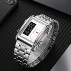 BESTWIN 126 Reloj de Cuarzo Unisex con Correa de Acero Inoxidable
