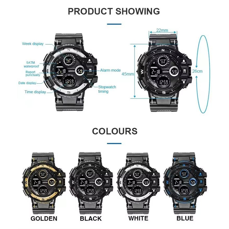 Reloj Masculino Gran Esfera Impermeable 966