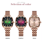 Reloj Femenino de Lujo con Diamantes y Acero Inoxidable POEDAGAR 712