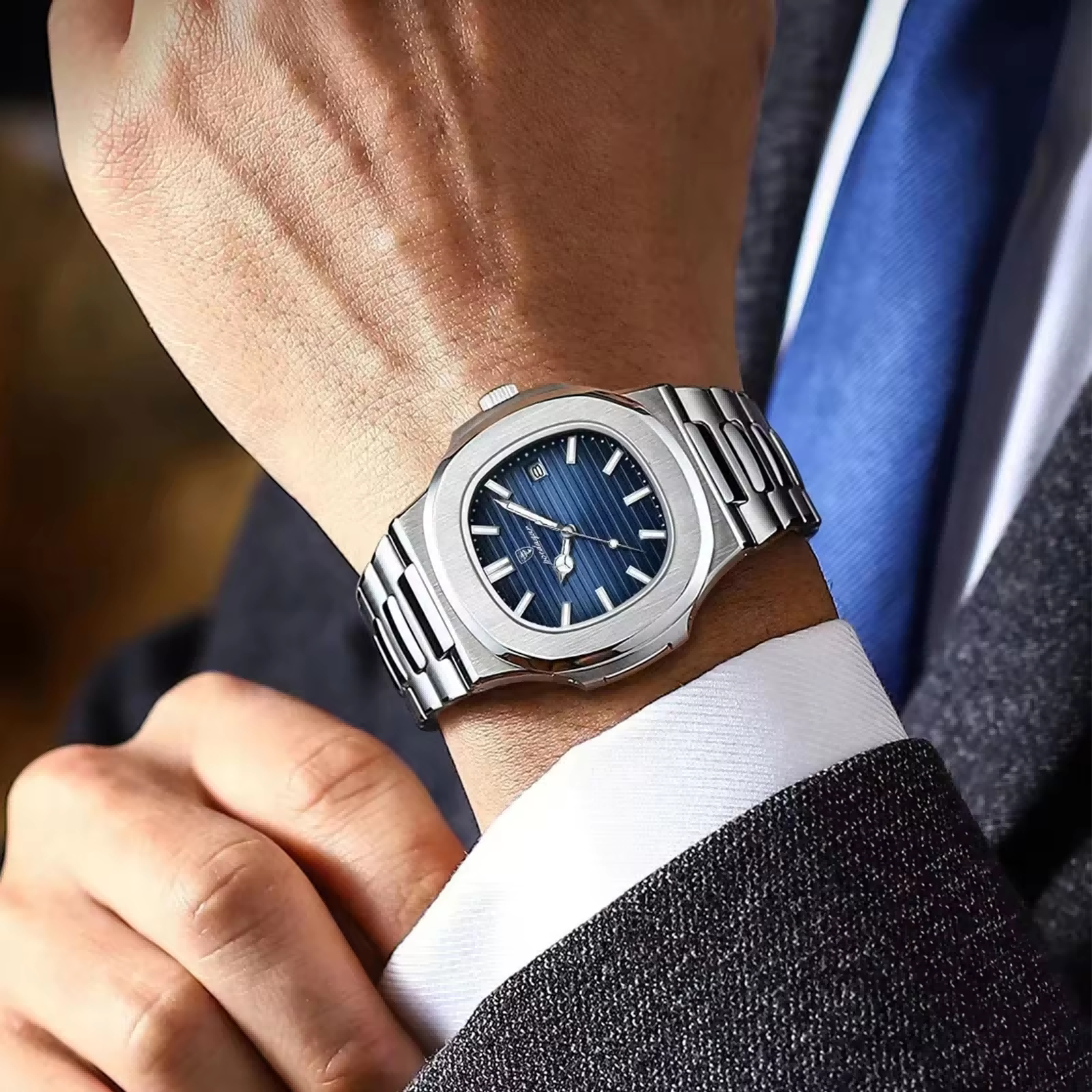 Reloj de Hombre Acero Inoxidable y Cuarzo POEDAGAR P613