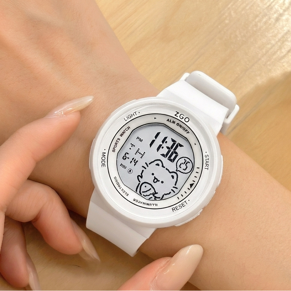 Reloj Deportivo Digital ZGO para Jóvenes Osito Pop con Resistencia y Estilo Divertido.