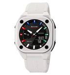 Reloj deportivo con pantalla LED de alarma Dual Movt para hombre