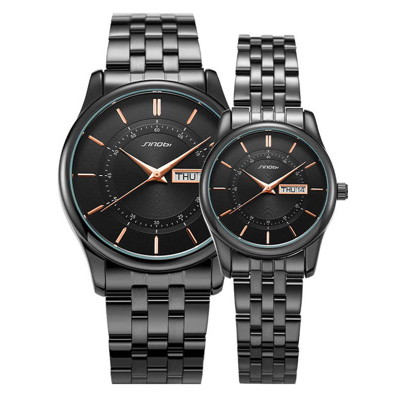 Par de relojes de cuarzo para hombre y Mujer