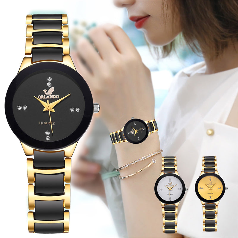 Relojes de Moda para Mujer y Hombre, Relojes de Pulsera de Lujo con Pedrería