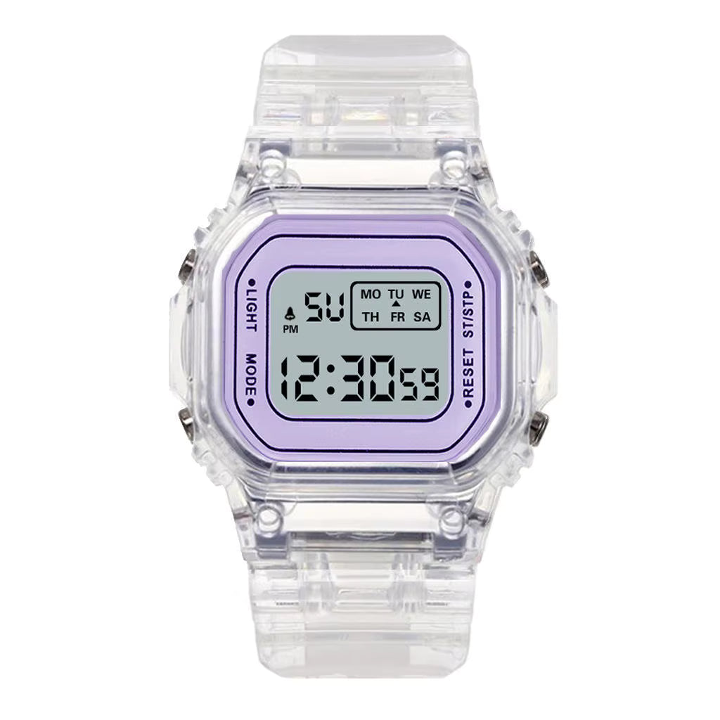 Reloj Deportivo Informal, Transparente