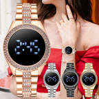 Reloj de lujo de acero inoxidable para mujer