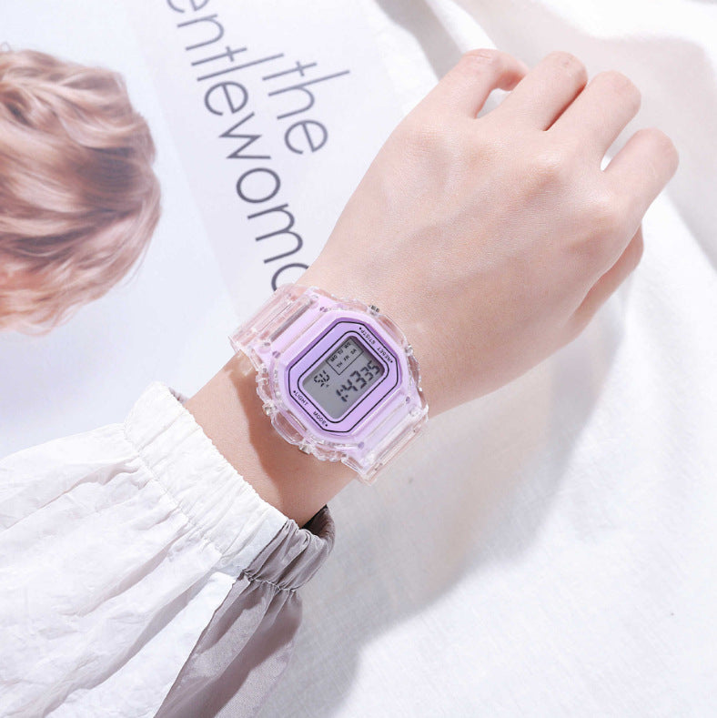 Reloj Deportivo Informal, Transparente