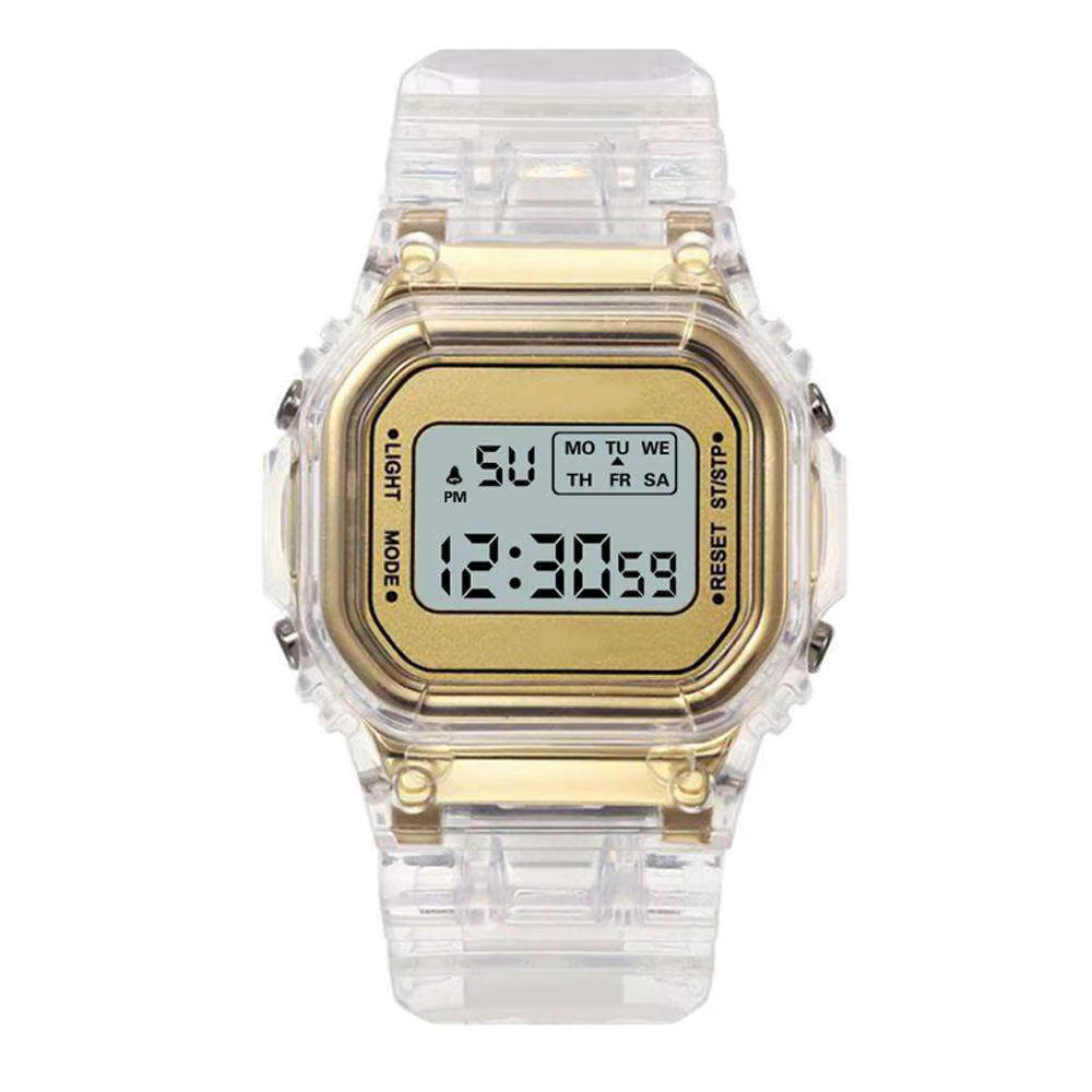Reloj Deportivo Informal, Transparente