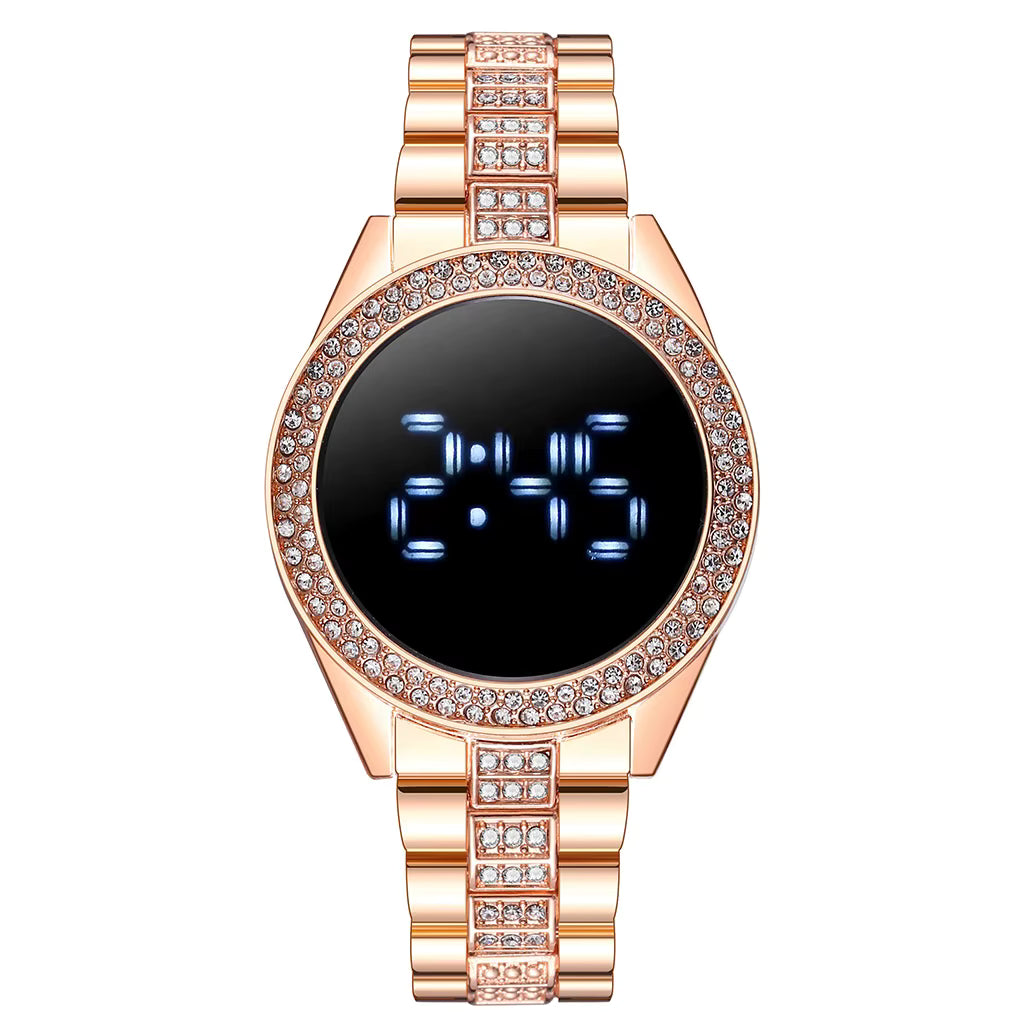 Reloj de lujo de acero inoxidable para mujer