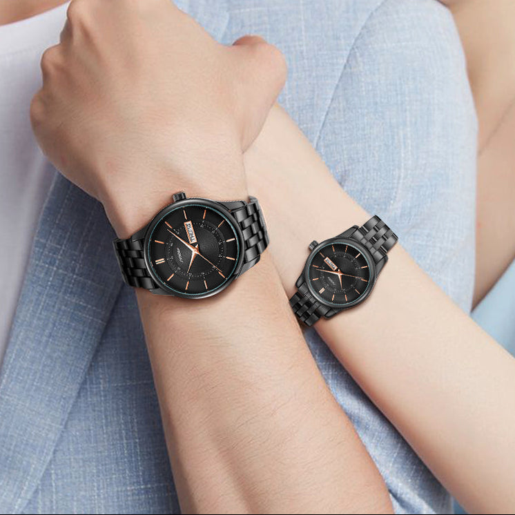 Par de relojes de cuarzo para hombre y Mujer
