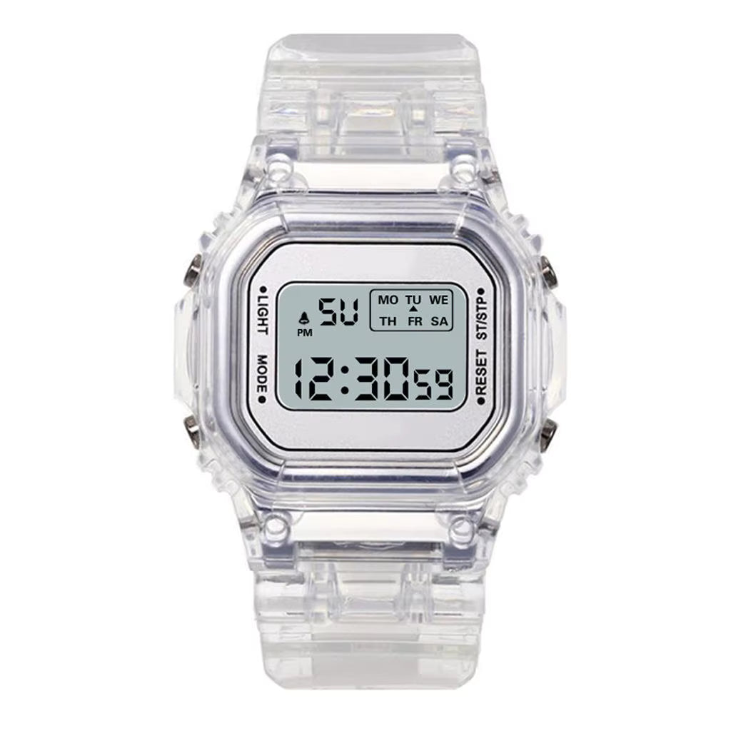 Reloj Deportivo Informal, Transparente