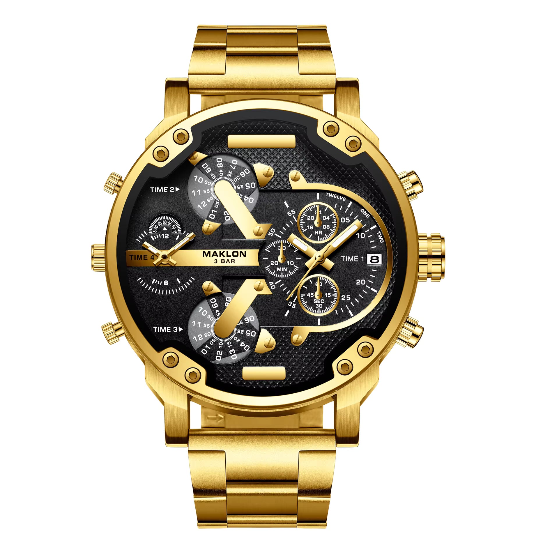 Reloj Hombre Moda de lujo de acero inoxidable
