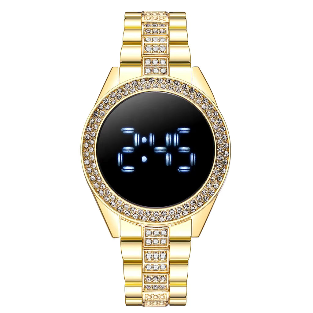 Reloj de lujo de acero inoxidable para mujer