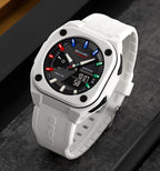 Reloj deportivo con pantalla LED de alarma Dual Movt para hombre