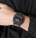 Reloj deportivo con pantalla LED de alarma Dual Movt para hombre