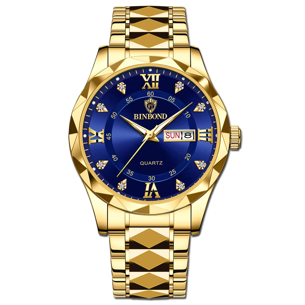 Reloj de Pulsera para Parejas, Modelo 2026, Reloj de Cuarzo Luminoso de Acero Inoxidable