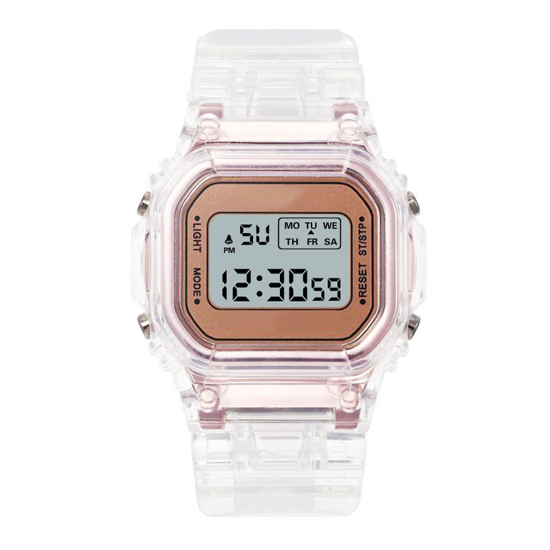 Reloj Deportivo Informal, Transparente