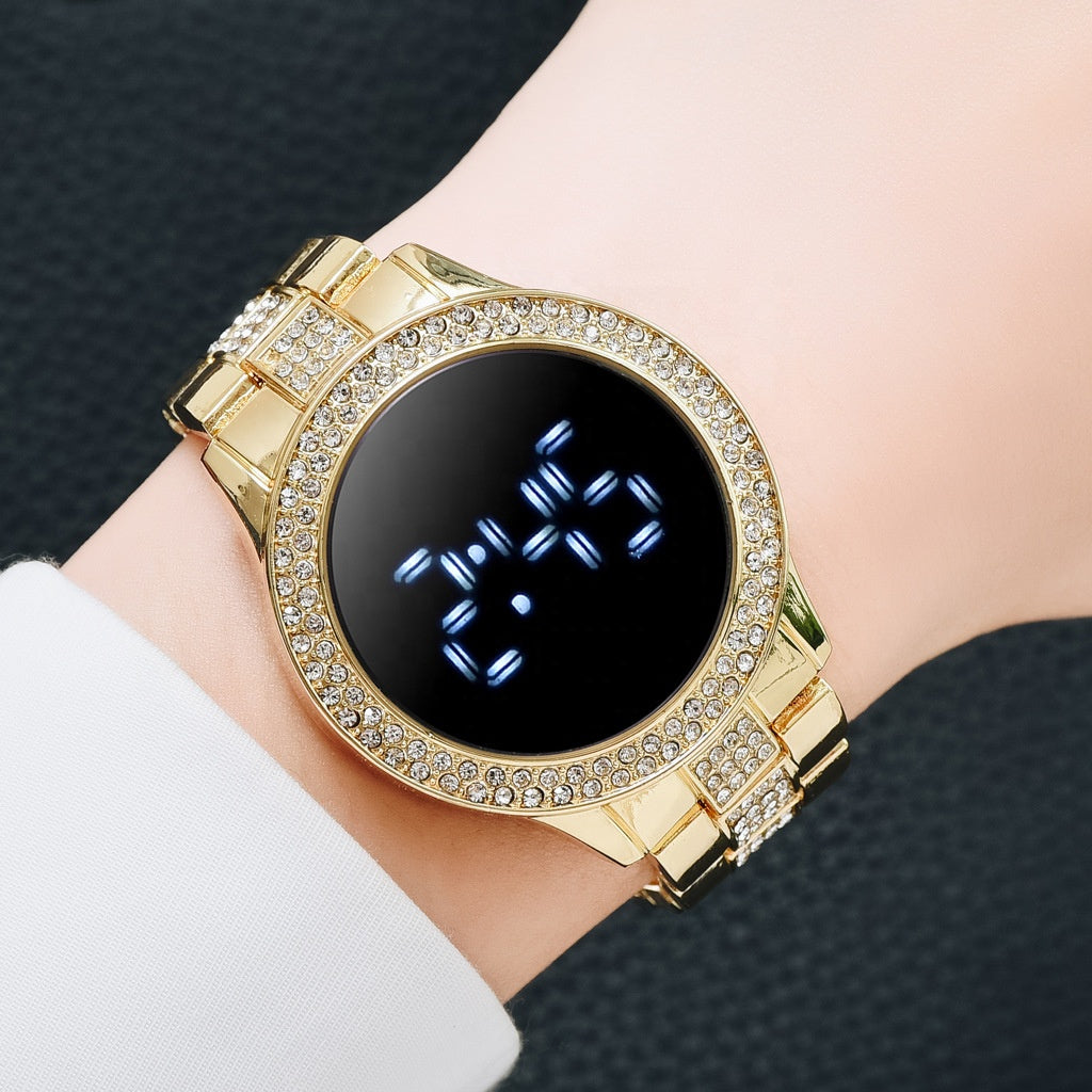 Reloj de lujo de acero inoxidable para mujer