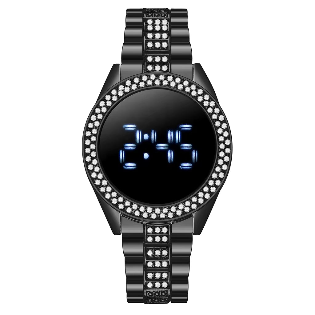 Reloj de lujo de acero inoxidable para mujer