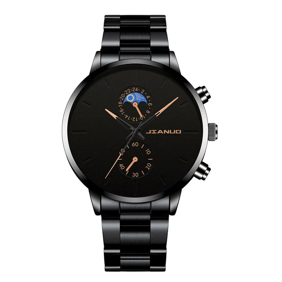 Reloj de Acero para Hombre: Estilo Business con Diseño de Doble Dial.