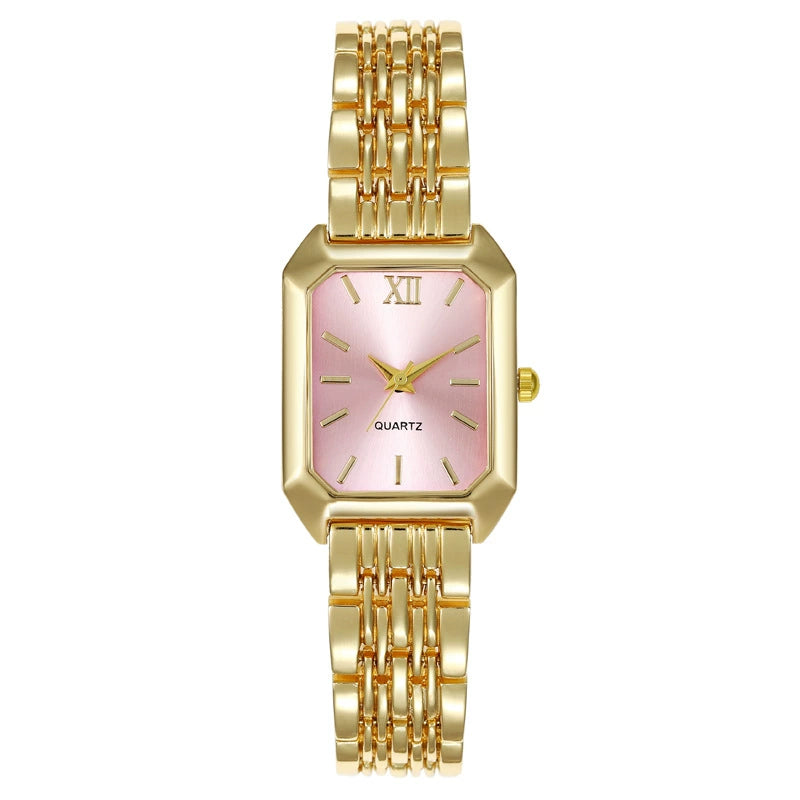 Reloj cuadrado sencillo y versátil para mujer