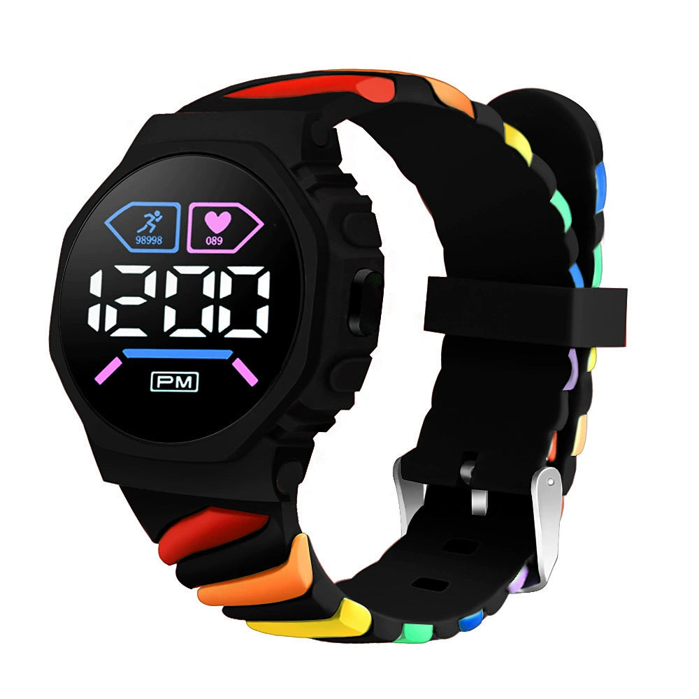 Reloj Led Digital Arco iris