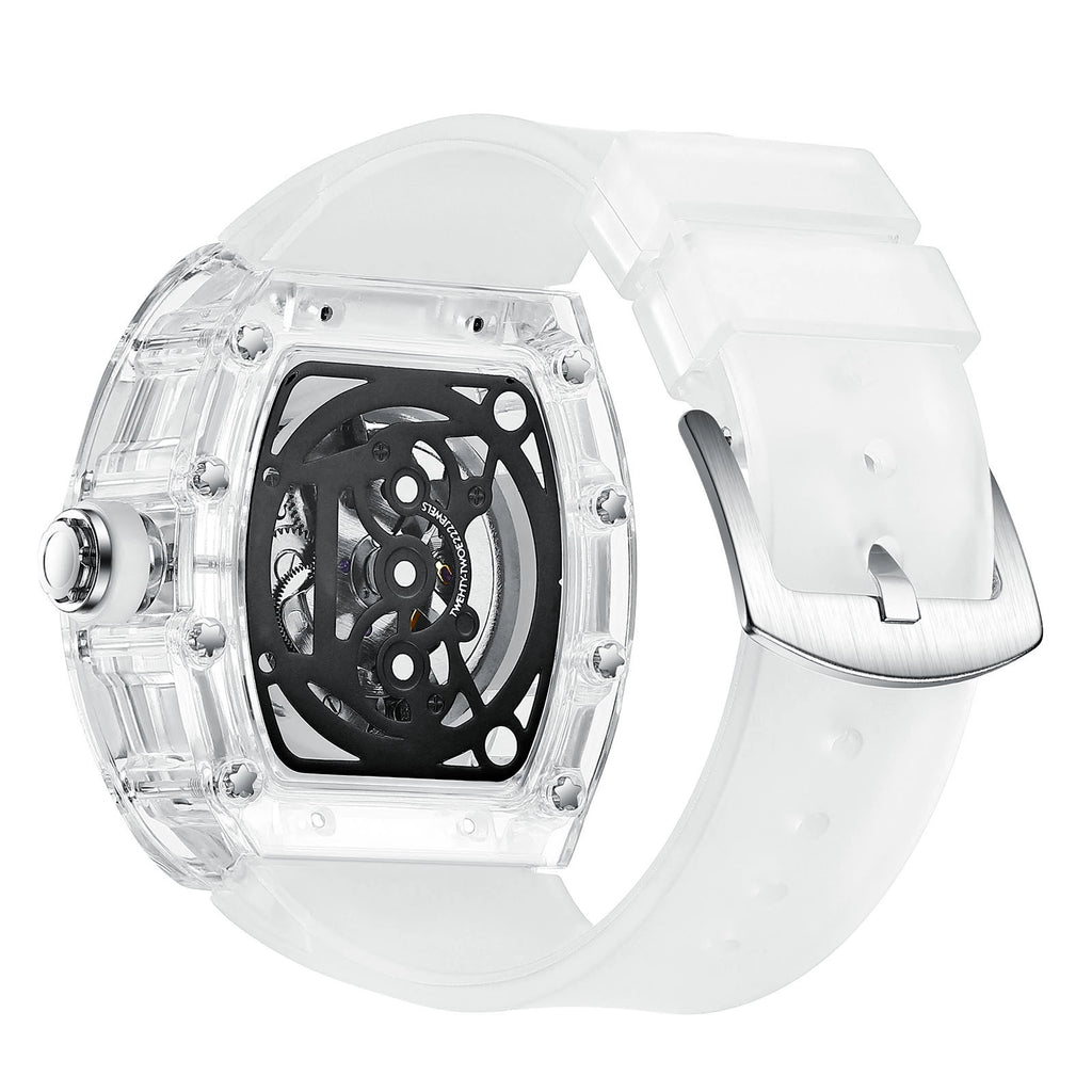 Reloj transparente impermeable hombres a la moda