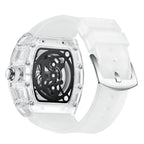 Reloj transparente impermeable hombres a la moda