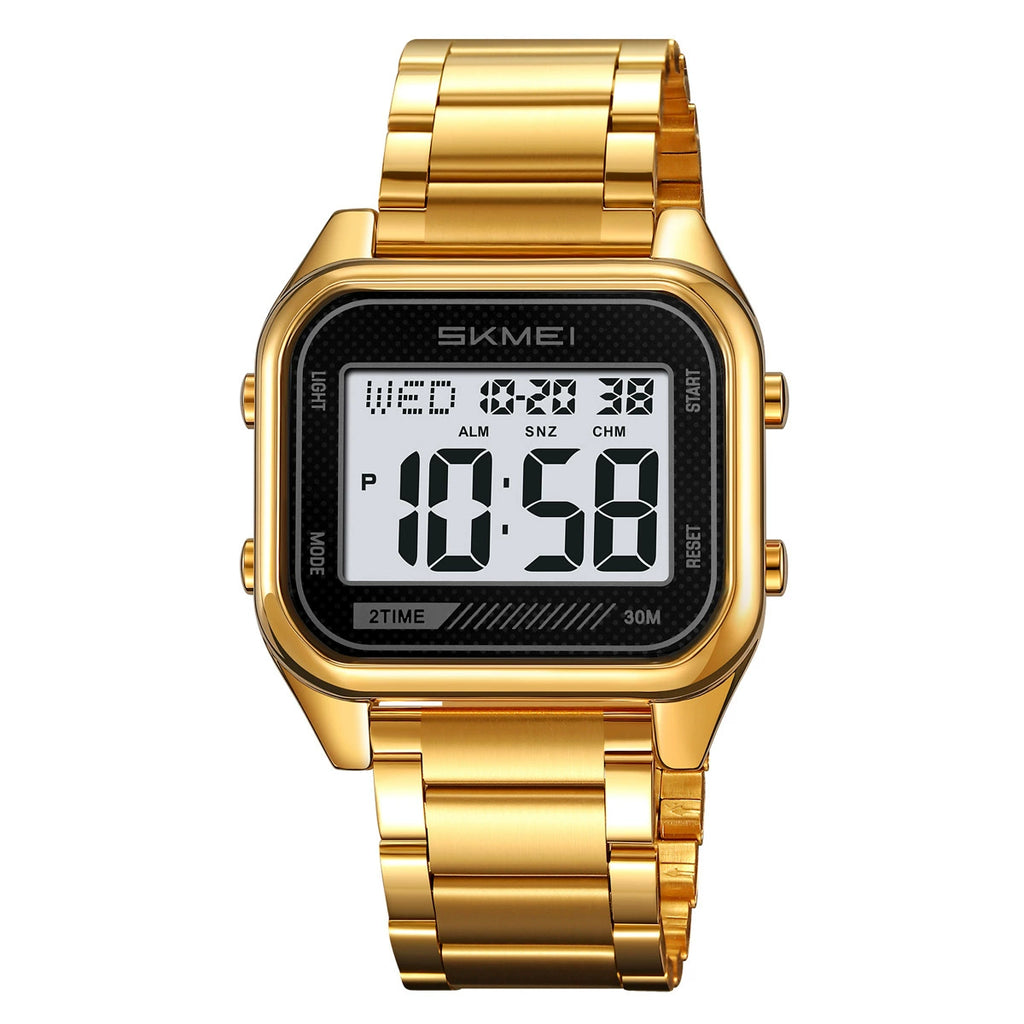 Reloj electrónico digital cuadrado impermeable