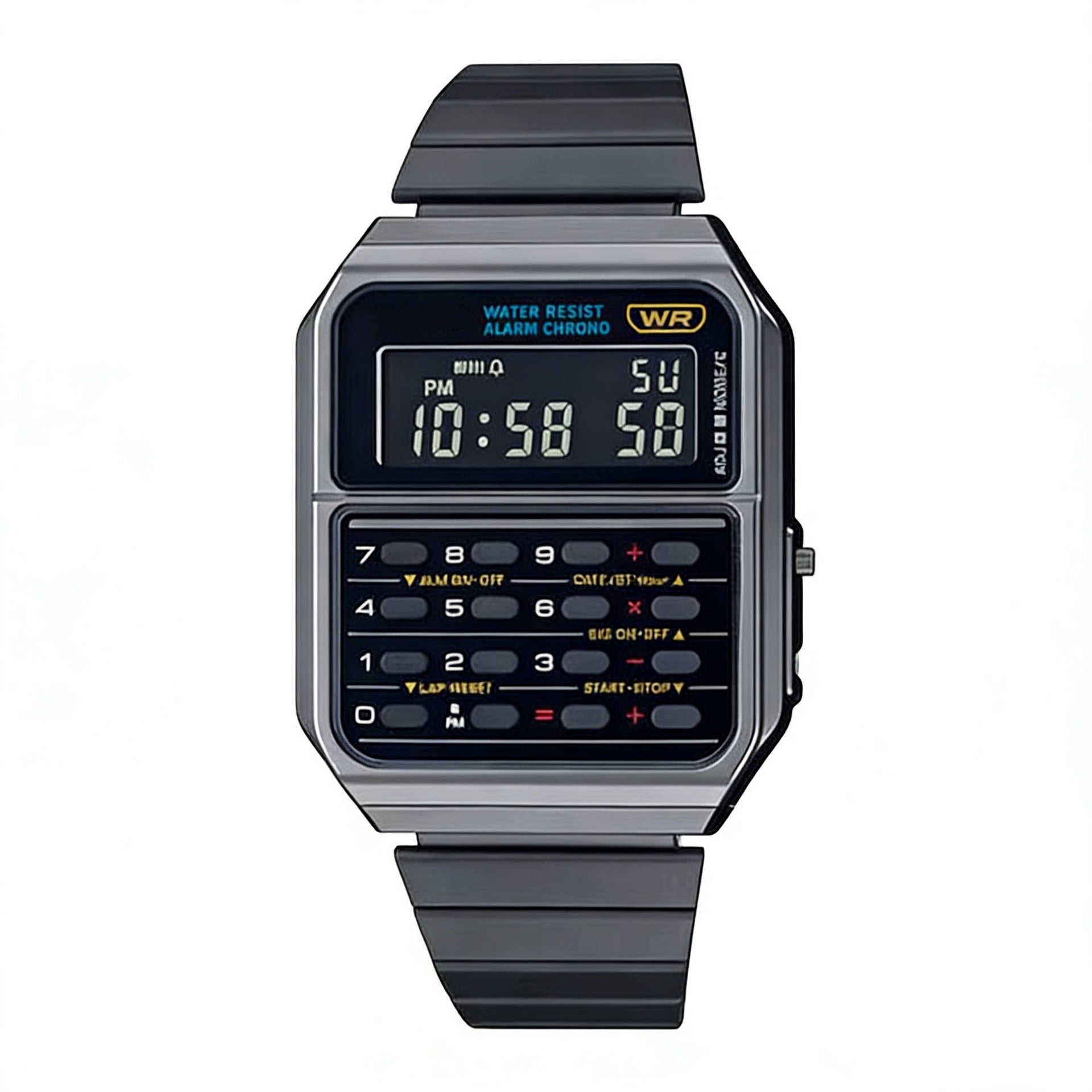 Reloj deportivo cuadrado, calculadora