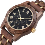 Reloj de madera, vintage nogal