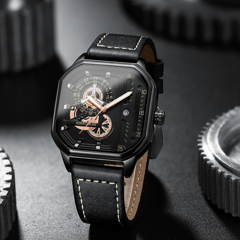 Reloj cuadrado, impermeable de Moda hombres