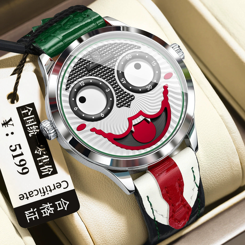 Reloj de pulsera estilo payaso para hombre
