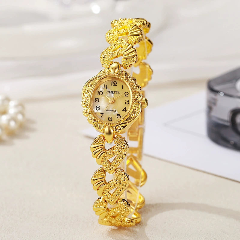 Reloj Coreano Retro: Minimalismo Dorado 2026