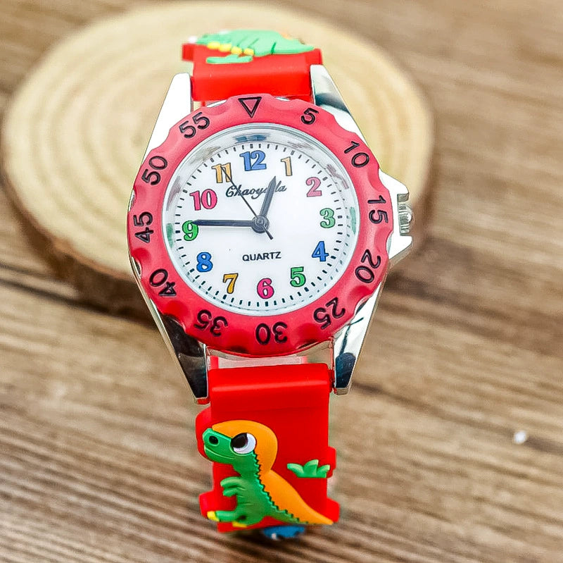 Reloj digital lindo color del dinosaurio de los niños