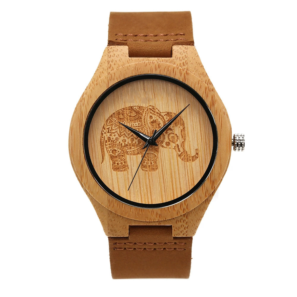 Reloj de Bambú Clásico: Esencia Natural y Diseño Sencillo