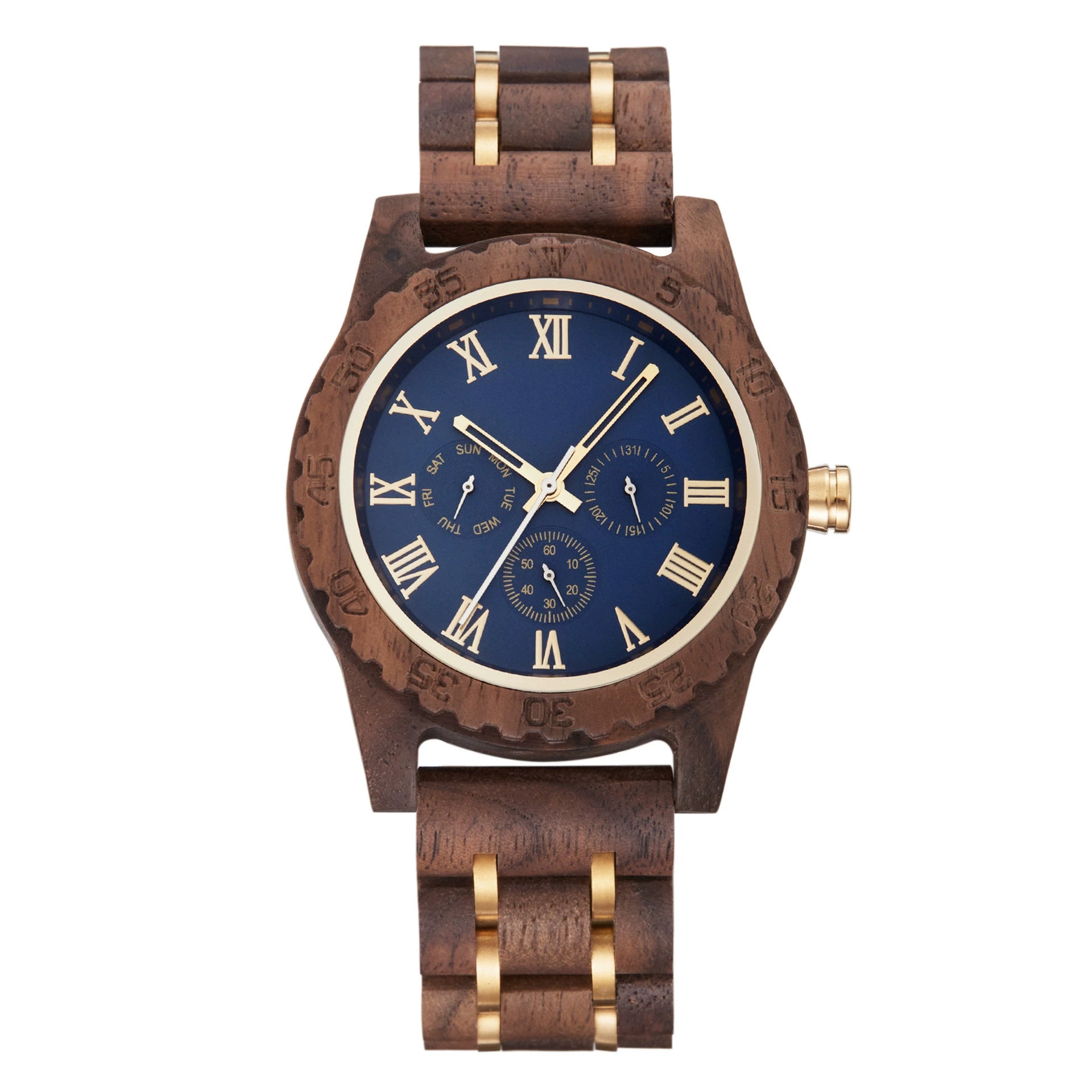 Reloj de madera, vintage nogal